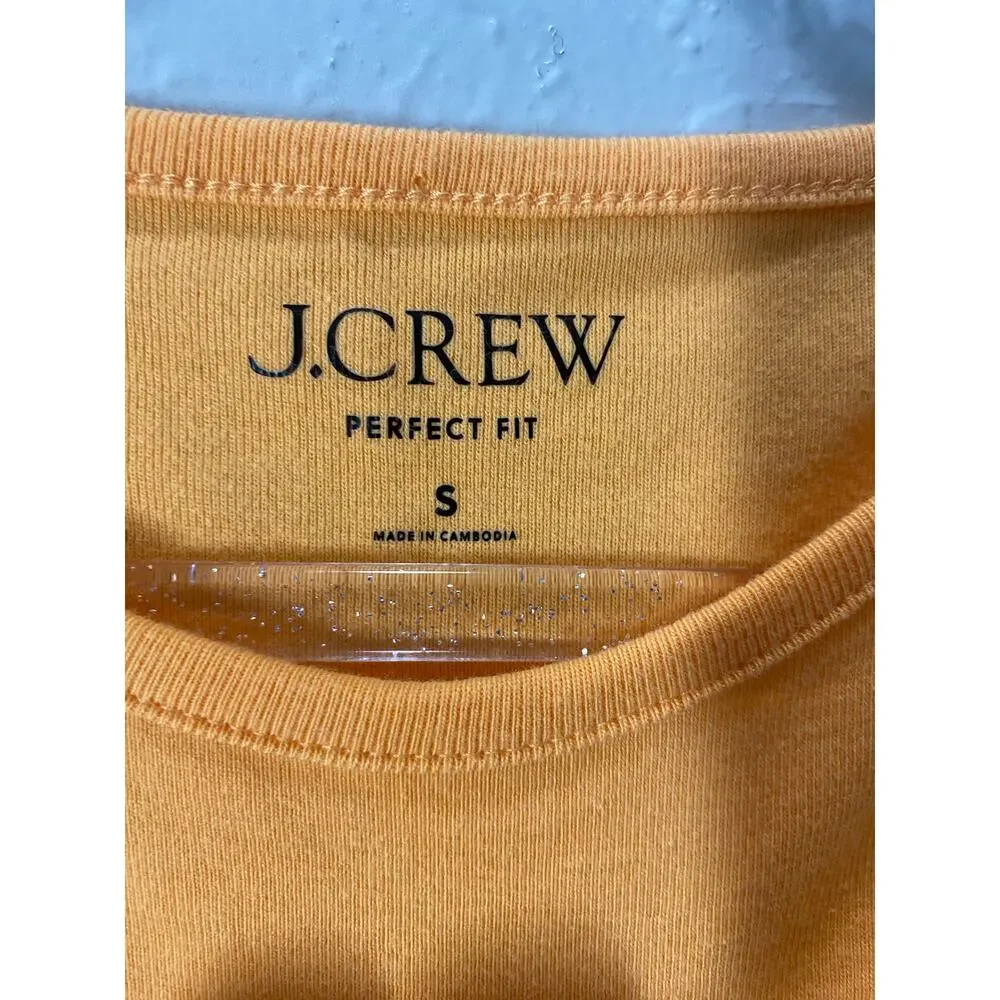 J. CREW perfect fit Short Sleeve Tshirt Melon Sz S